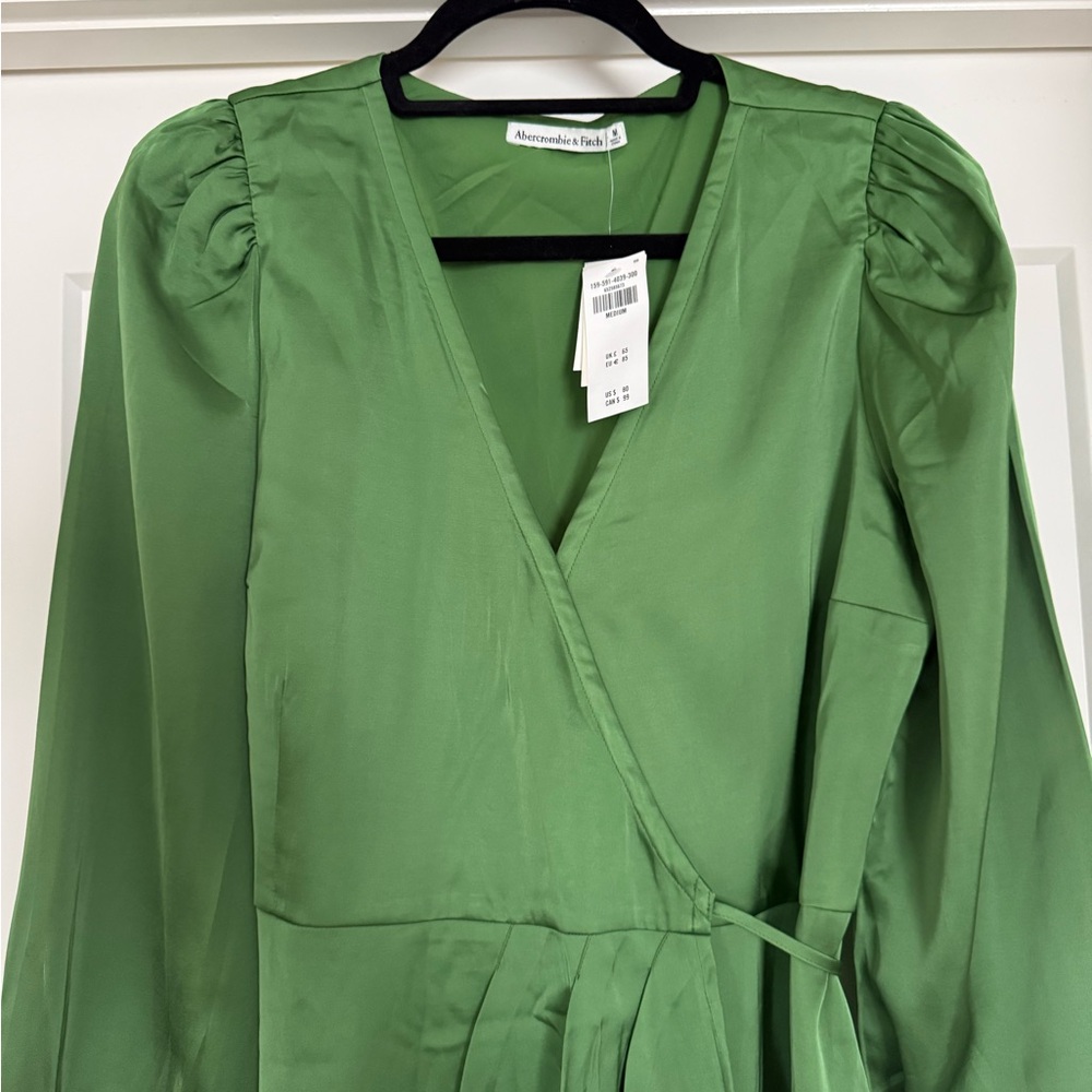 Abercrombie Women's Green Wrap Dress